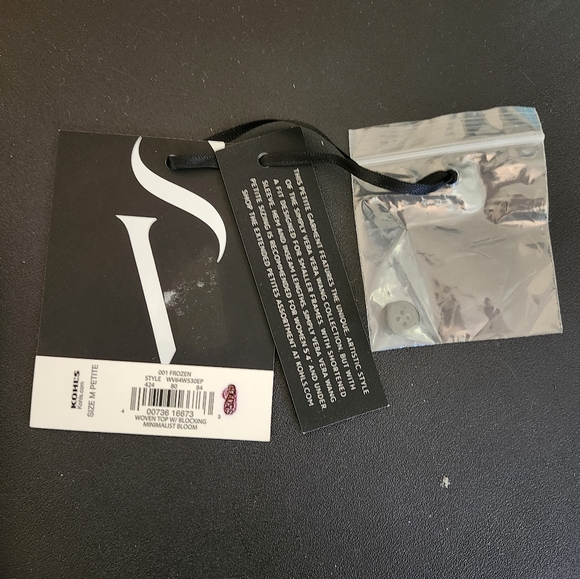 VERA WANG Simply Vera Petite Medium Floral Blouse Minamilist Bloom Color Block - Picture 8 of 10